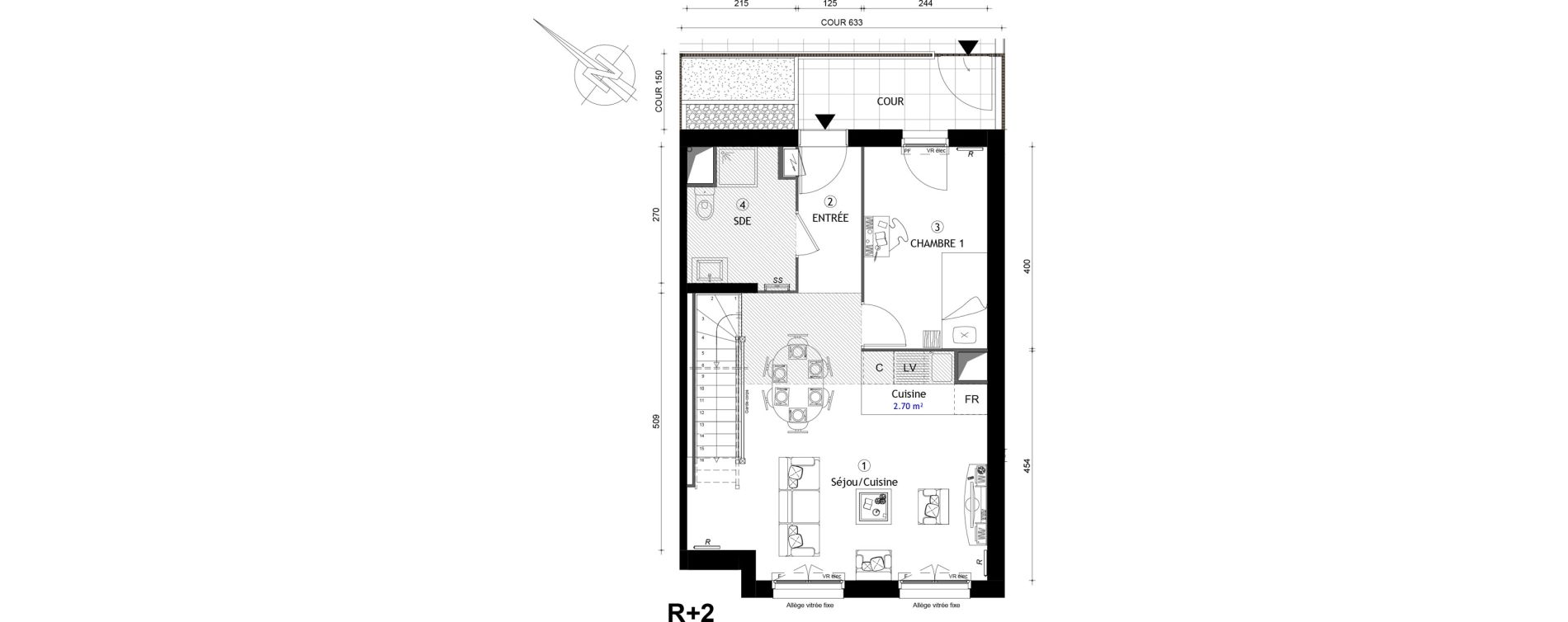 Duplex T4 de 92,00 m2 &agrave; Villeneuve-Saint-Georges Gare