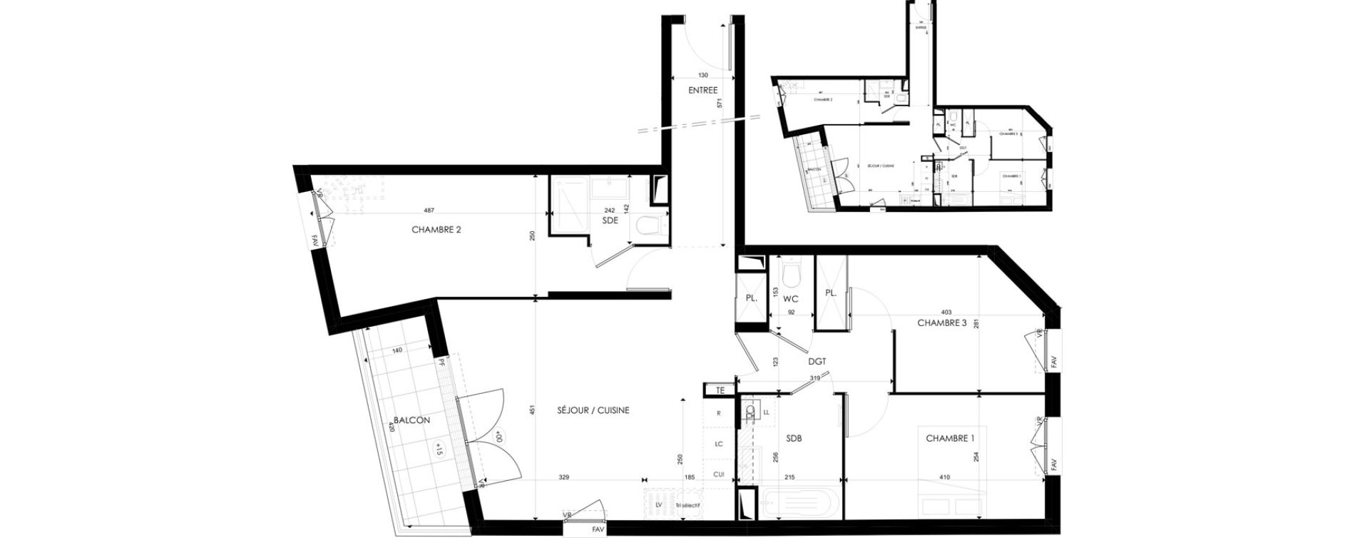 Appartement T4 de 83,40 m2 &agrave; Villeneuve-Saint-Georges Triage