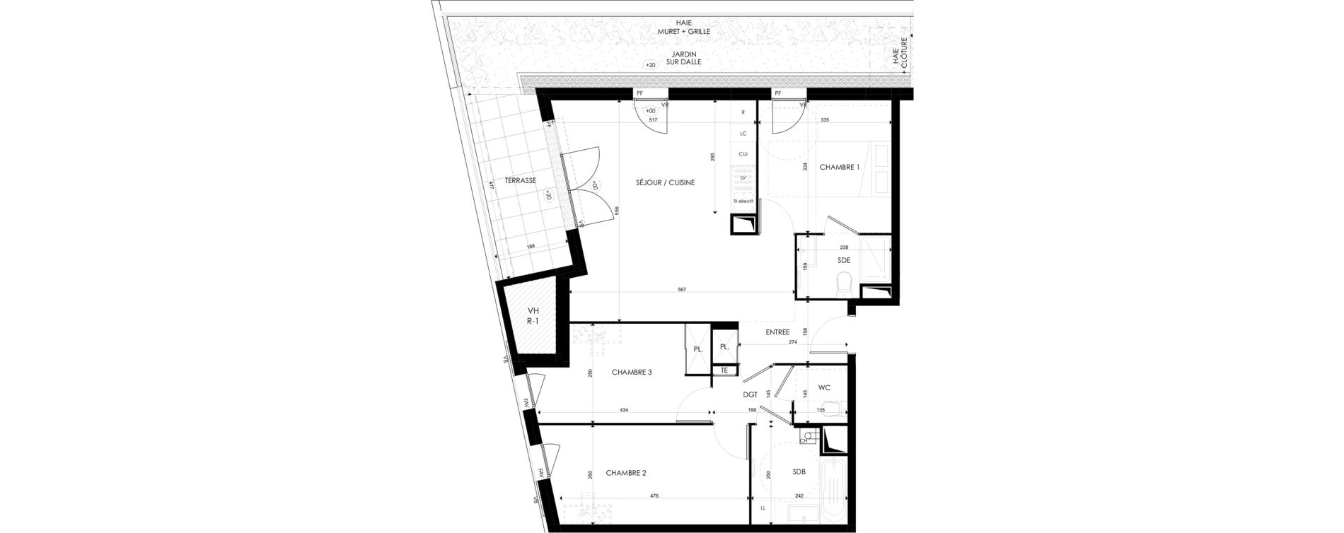 Appartement T4 de 79,59 m2 &agrave; Villeneuve-Saint-Georges Triage