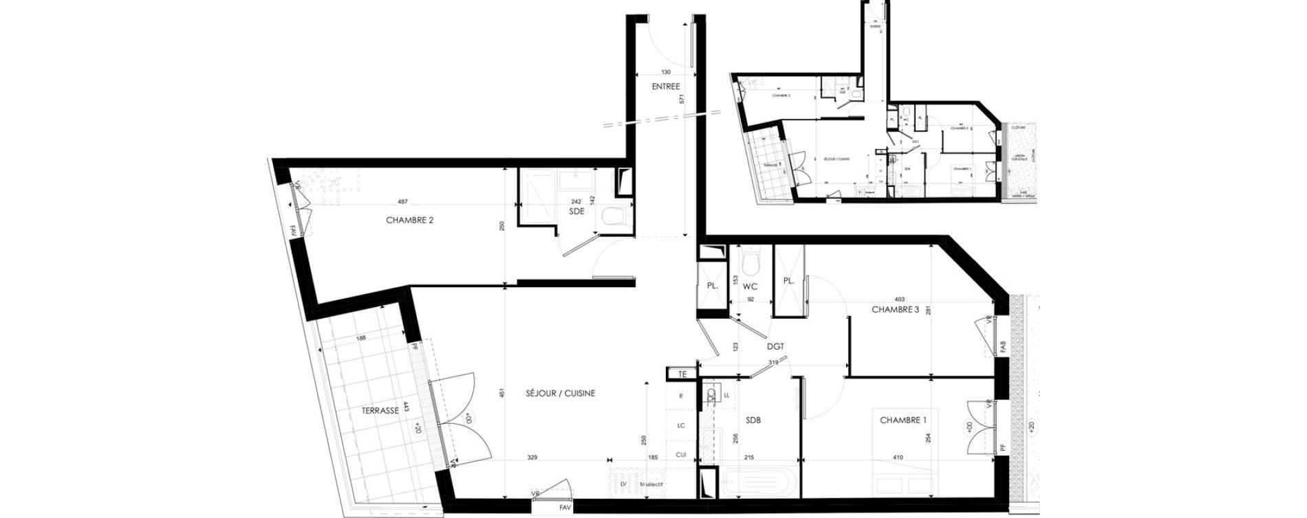 Appartement T4 de 83,40 m2 &agrave; Villeneuve-Saint-Georges Triage