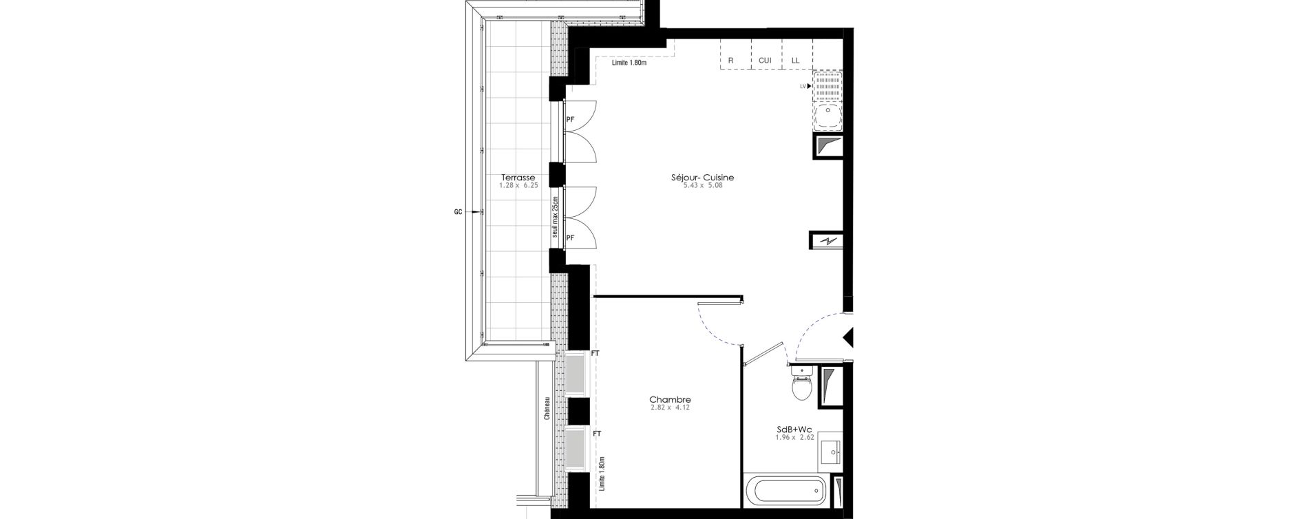Appartement T2 de 44,31 m2 &agrave; Villeneuve-Saint-Georges Sellier