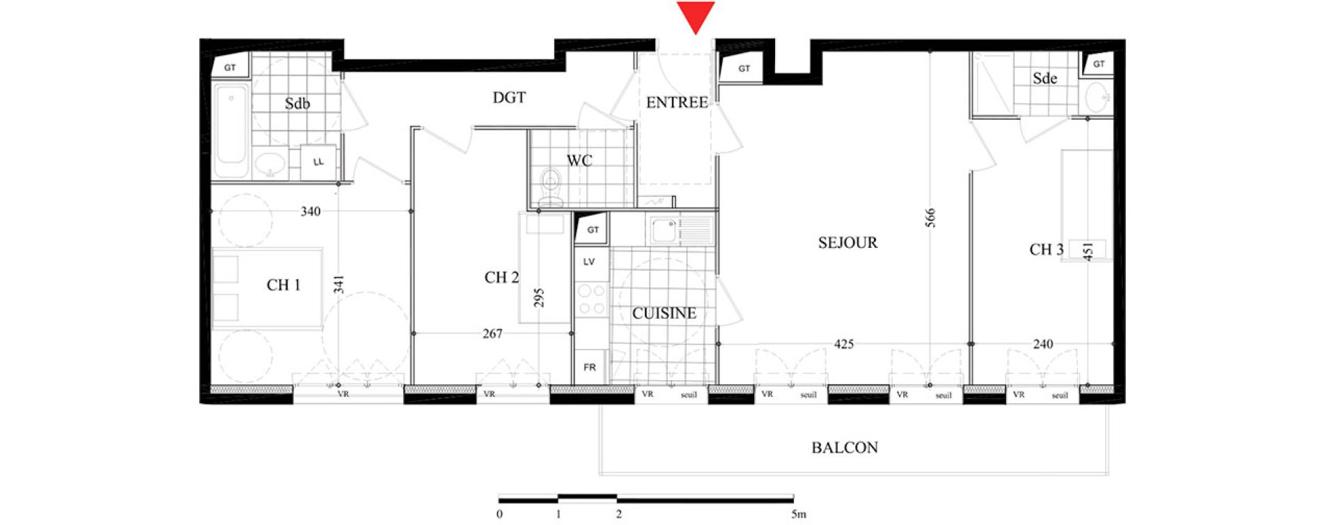 Appartement T4 de 81,34 m2 &agrave; Villiers-Sur-Marne Les boutareines