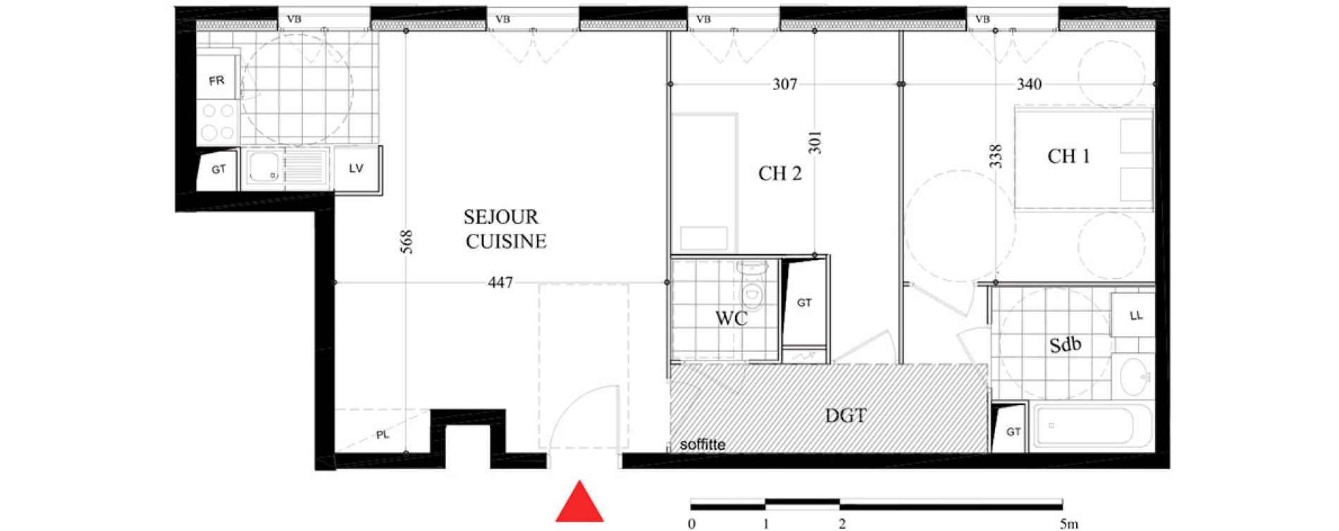 Appartement T3 de 63,35 m2 &agrave; Villiers-Sur-Marne Les boutareines