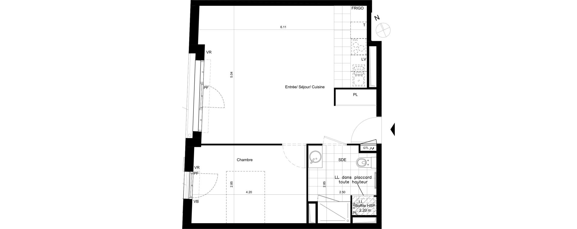 Appartement T2 de 49,10 m2 &agrave; Villiers-Sur-Marne Le centre ville