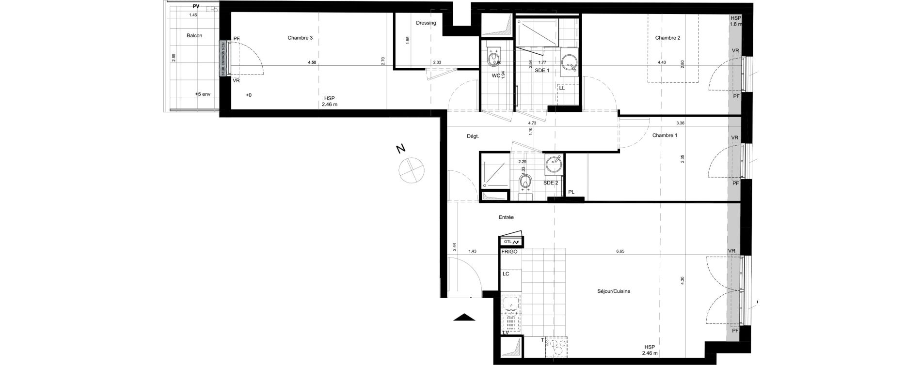 Appartement T4 de 82,90 m2 &agrave; Villiers-Sur-Marne Le centre ville
