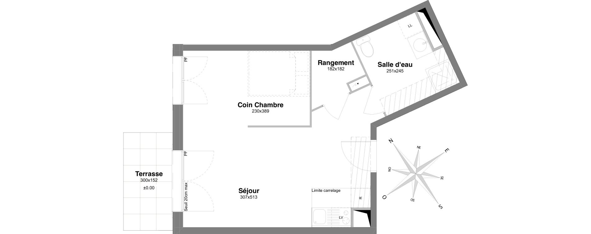Appartement T1 de 36,33 m2 &agrave; Villiers-Sur-Marne Le centre ville