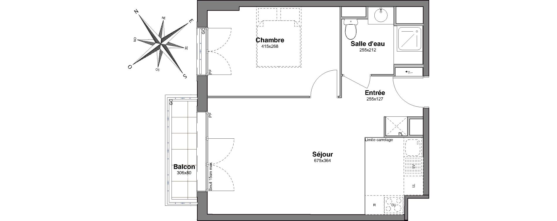 Appartement T2 de 41,49 m2 &agrave; Villiers-Sur-Marne Le centre ville