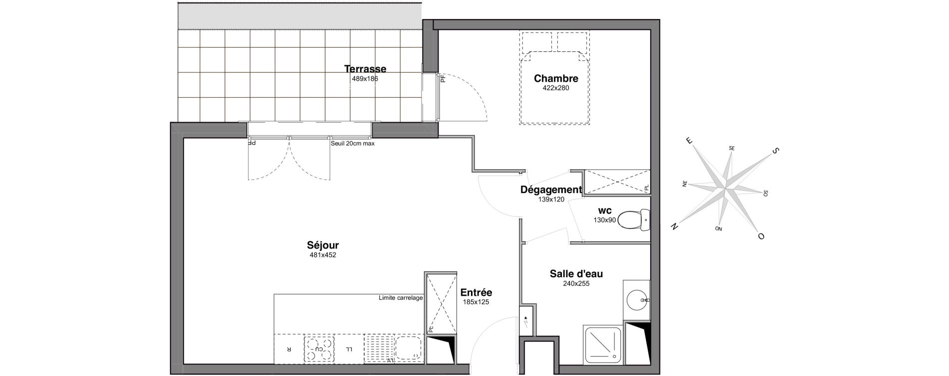 Appartement T2 de 49,39 m2 &agrave; Villiers-Sur-Marne Le centre ville