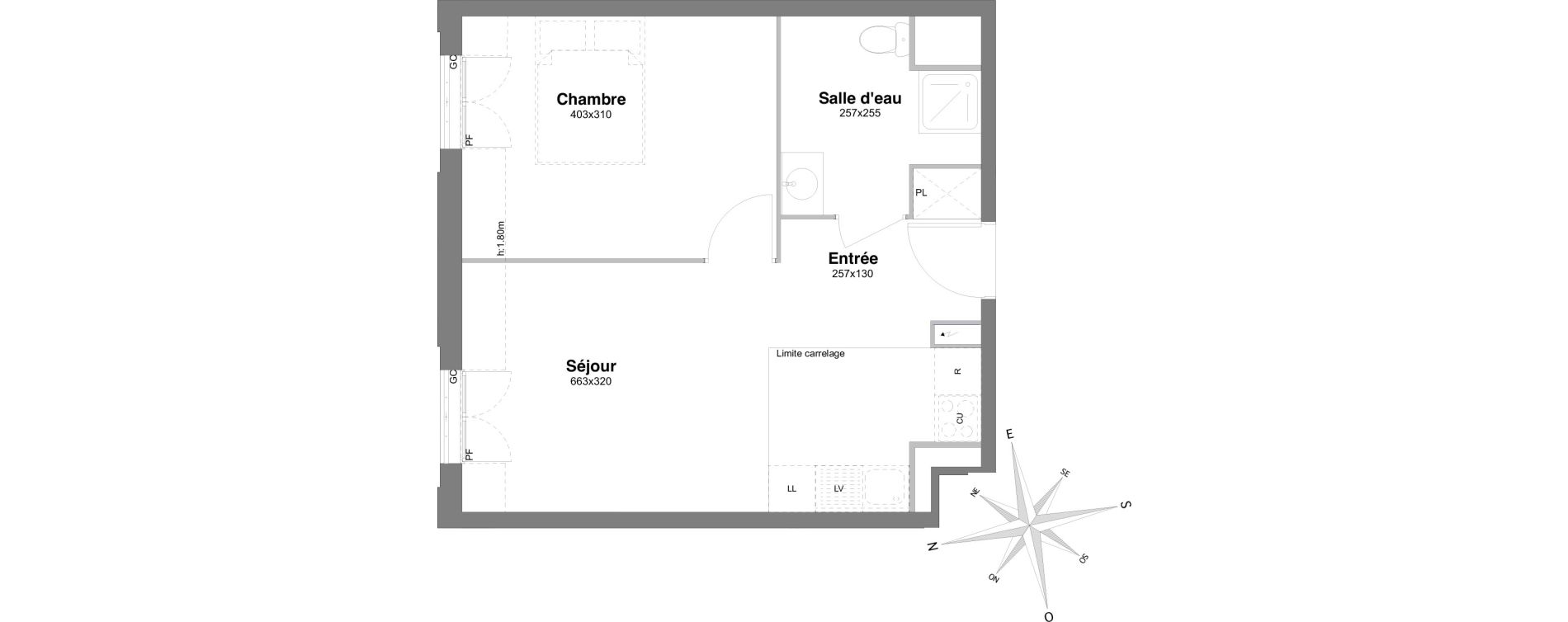 Appartement T2 de 37,88 m2 &agrave; Villiers-Sur-Marne Le centre ville