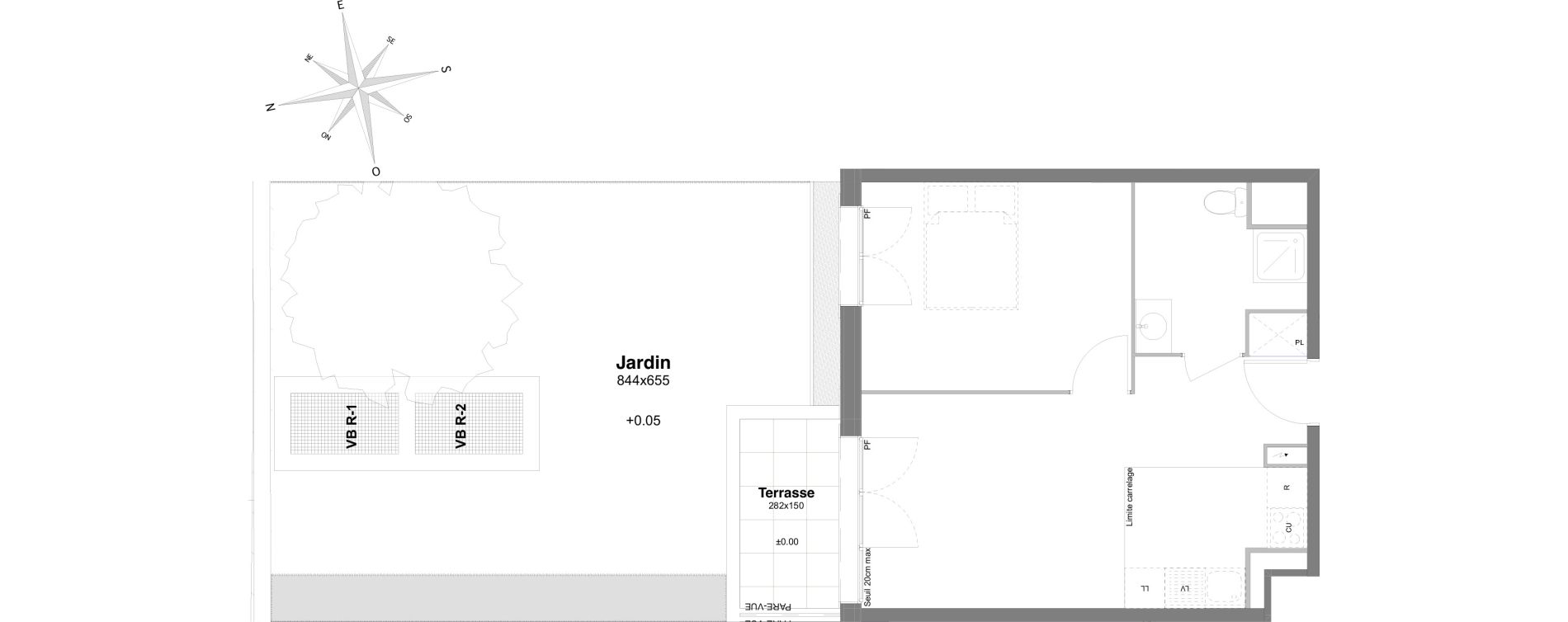 Appartement T2 de 40,17 m2 &agrave; Villiers-Sur-Marne Le centre ville