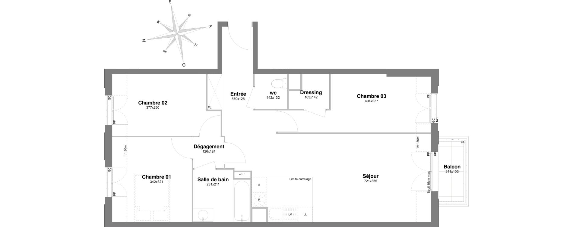 Appartement T4 de 72,53 m2 &agrave; Villiers-Sur-Marne Le centre ville