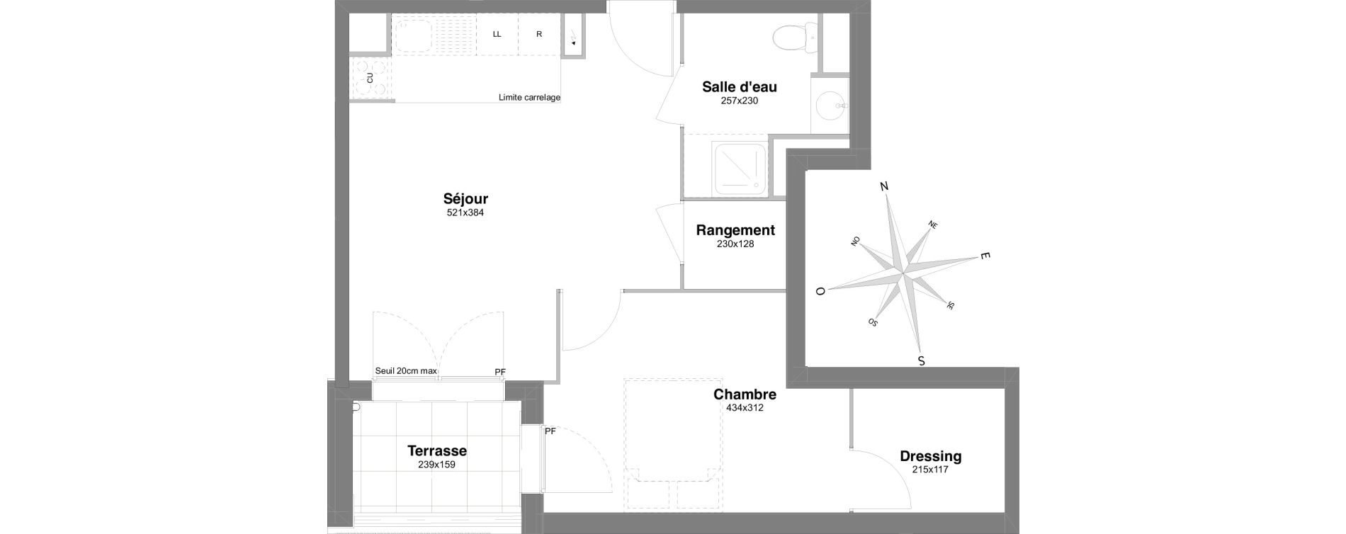 Appartement T2 de 44,03 m2 &agrave; Villiers-Sur-Marne Le centre ville