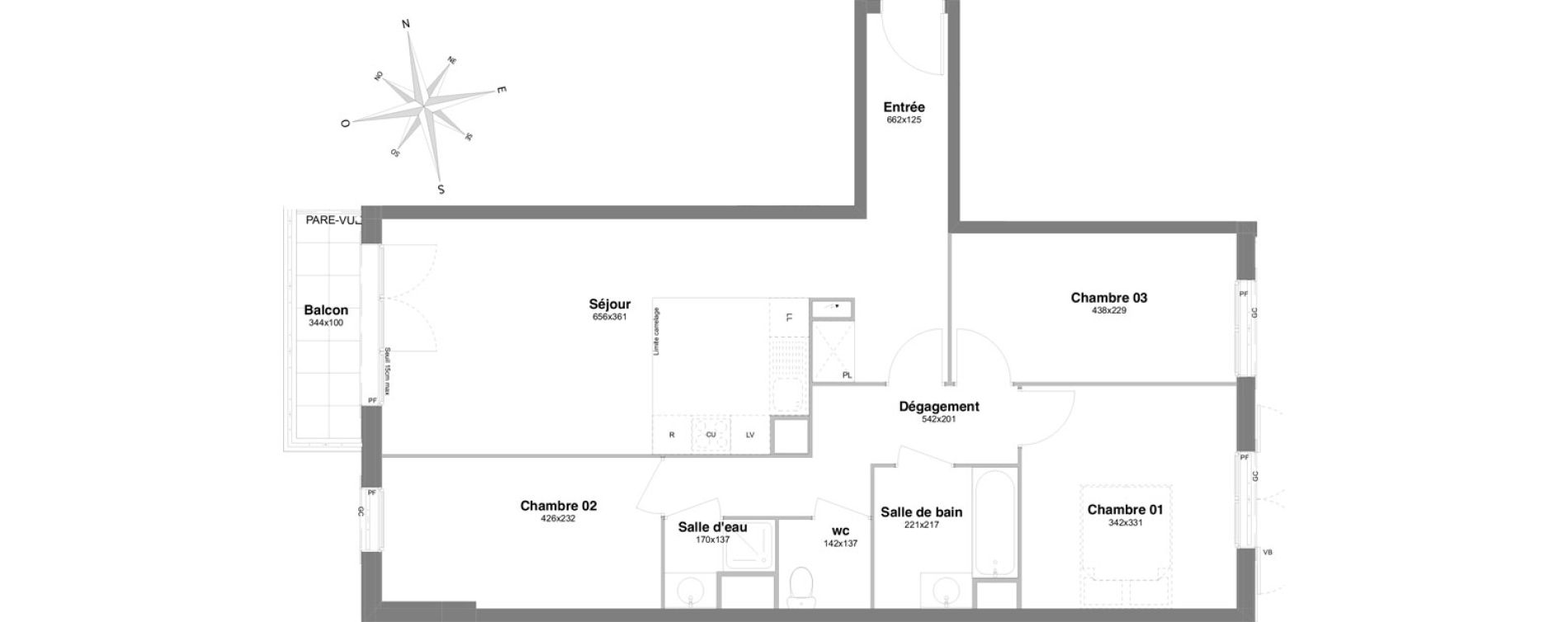 Appartement T4 de 78,40 m2 &agrave; Villiers-Sur-Marne Le centre ville