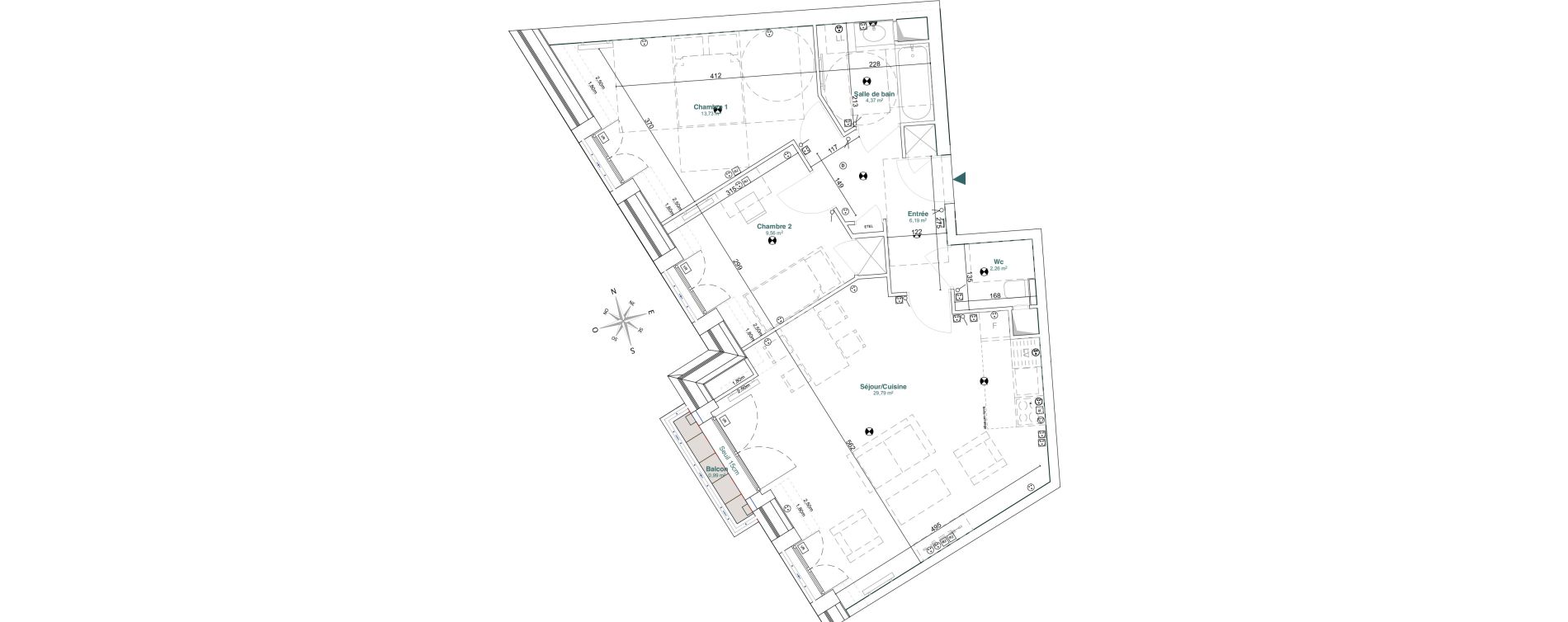 Appartement T3 de 65,90 m2 &agrave; Villiers-Sur-Marne Le centre ville