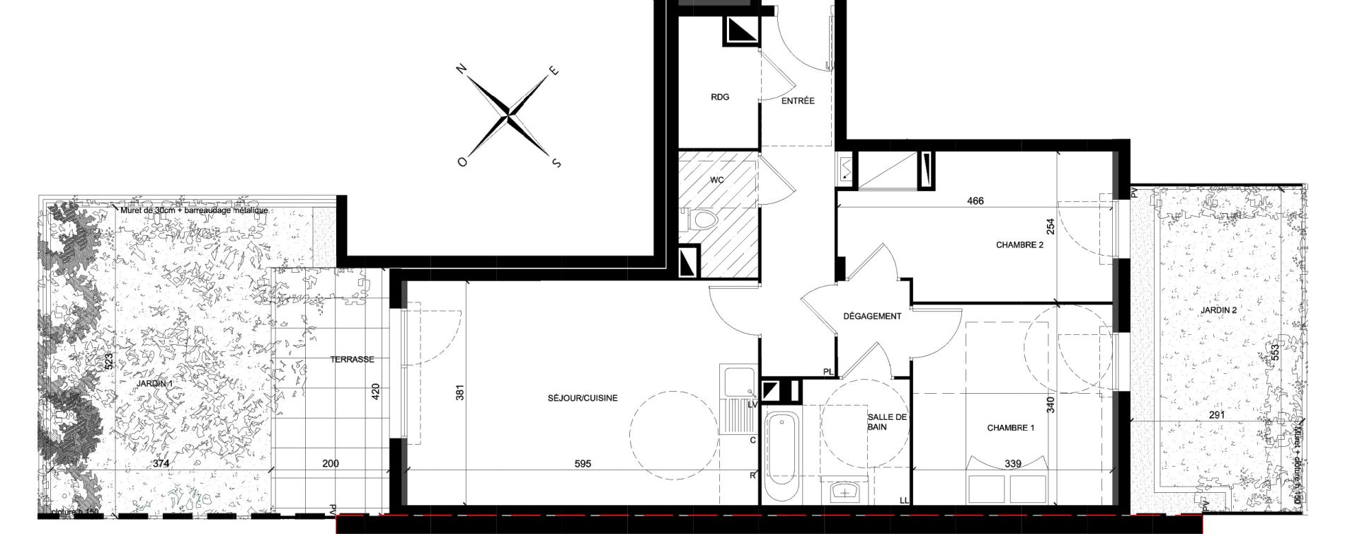 Appartement T3 de 65,06 m2 &agrave; Villiers-Sur-Marne Les ponceaux