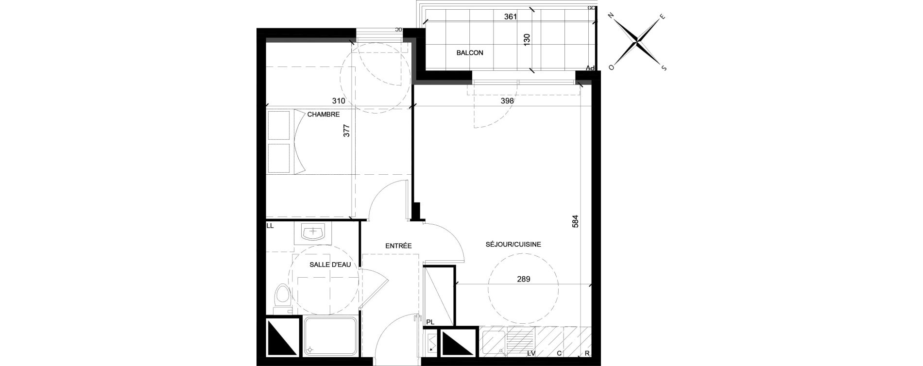 Appartement T2 de 41,00 m2 &agrave; Villiers-Sur-Marne Les ponceaux