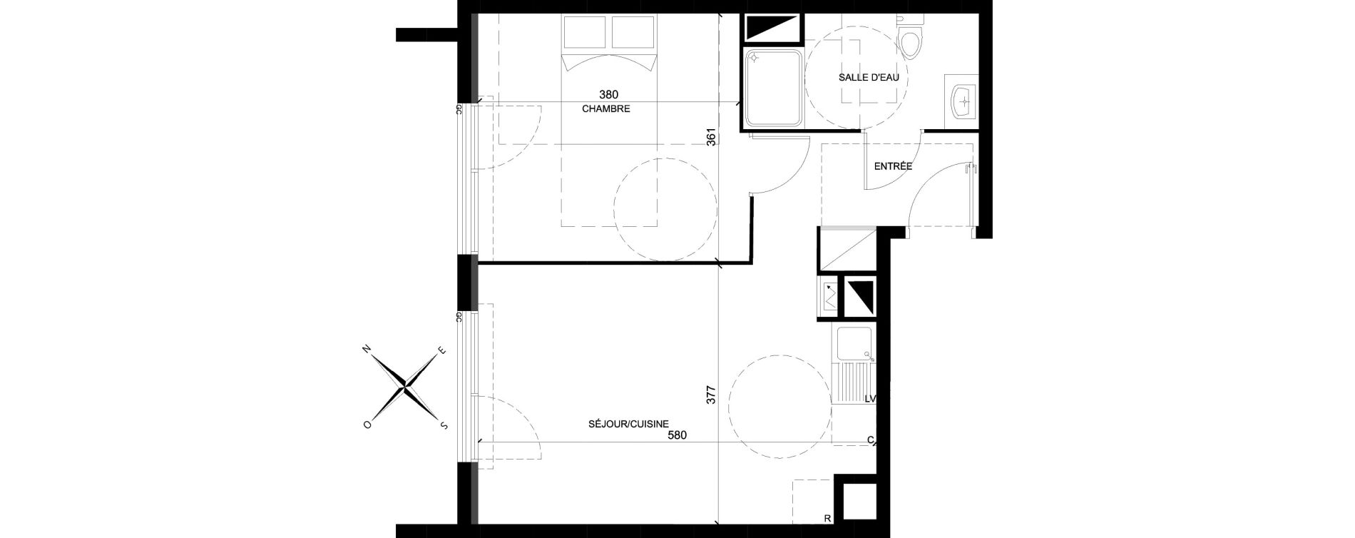 Appartement T2 de 47,11 m2 &agrave; Villiers-Sur-Marne Les ponceaux