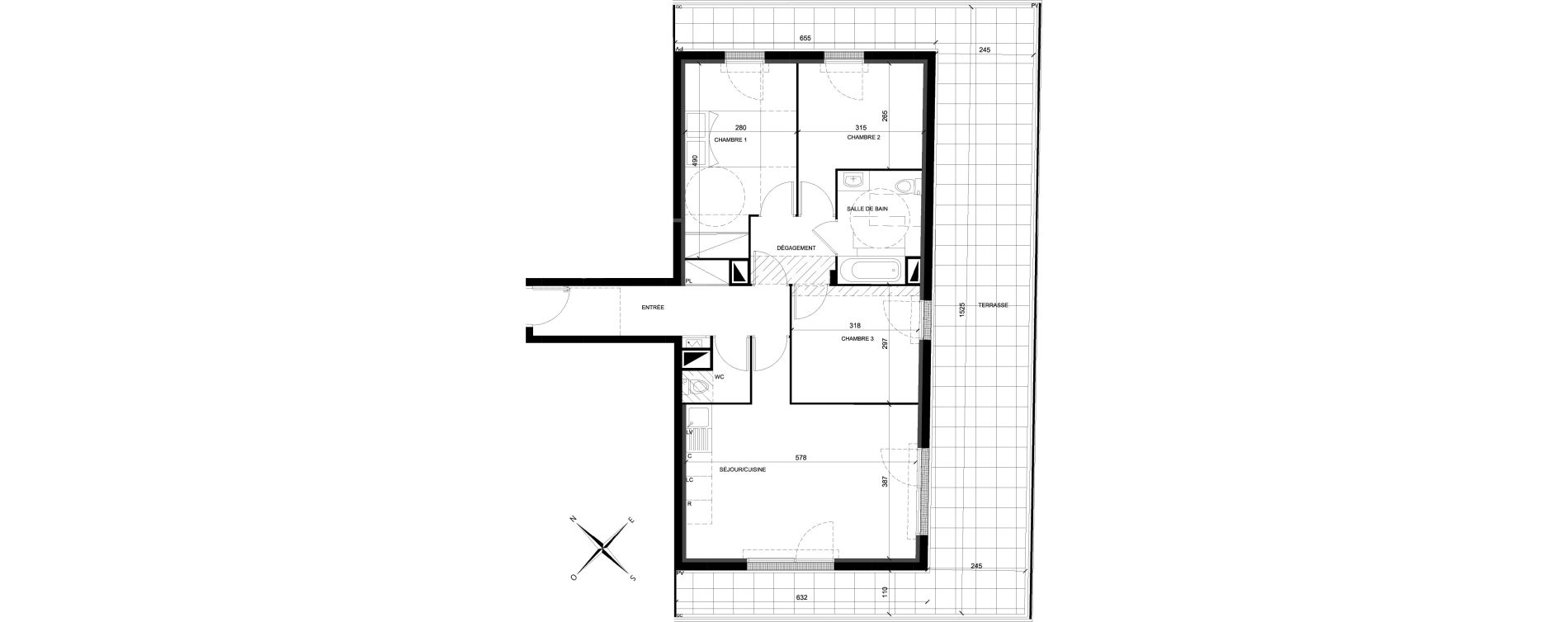 Appartement T4 de 74,63 m2 &agrave; Villiers-Sur-Marne Les ponceaux
