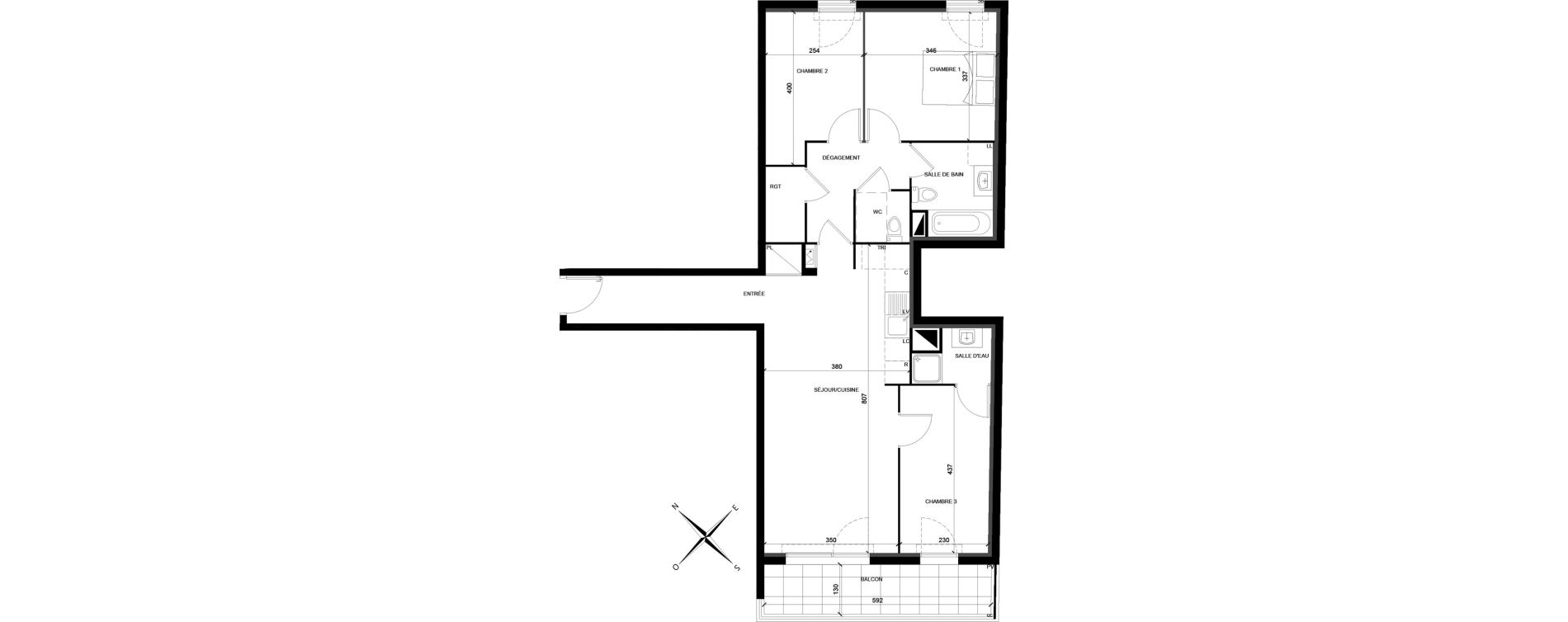 Appartement T4 de 82,64 m2 &agrave; Villiers-Sur-Marne Les ponceaux