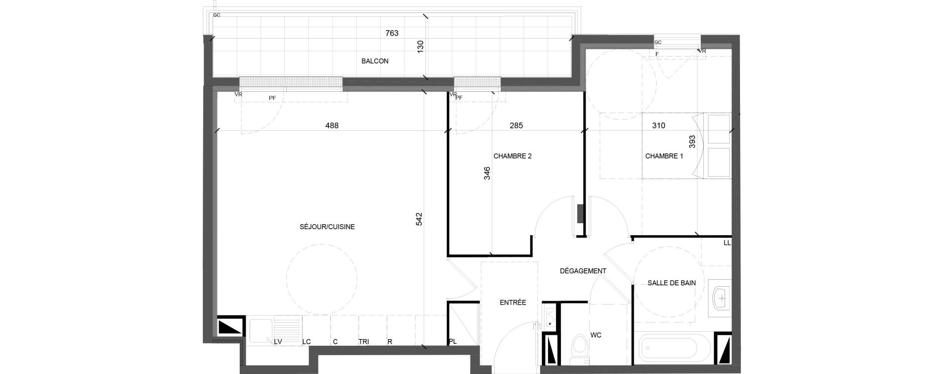 Appartement T3 de 62,29 m2 &agrave; Villiers-Sur-Marne Les ponceaux