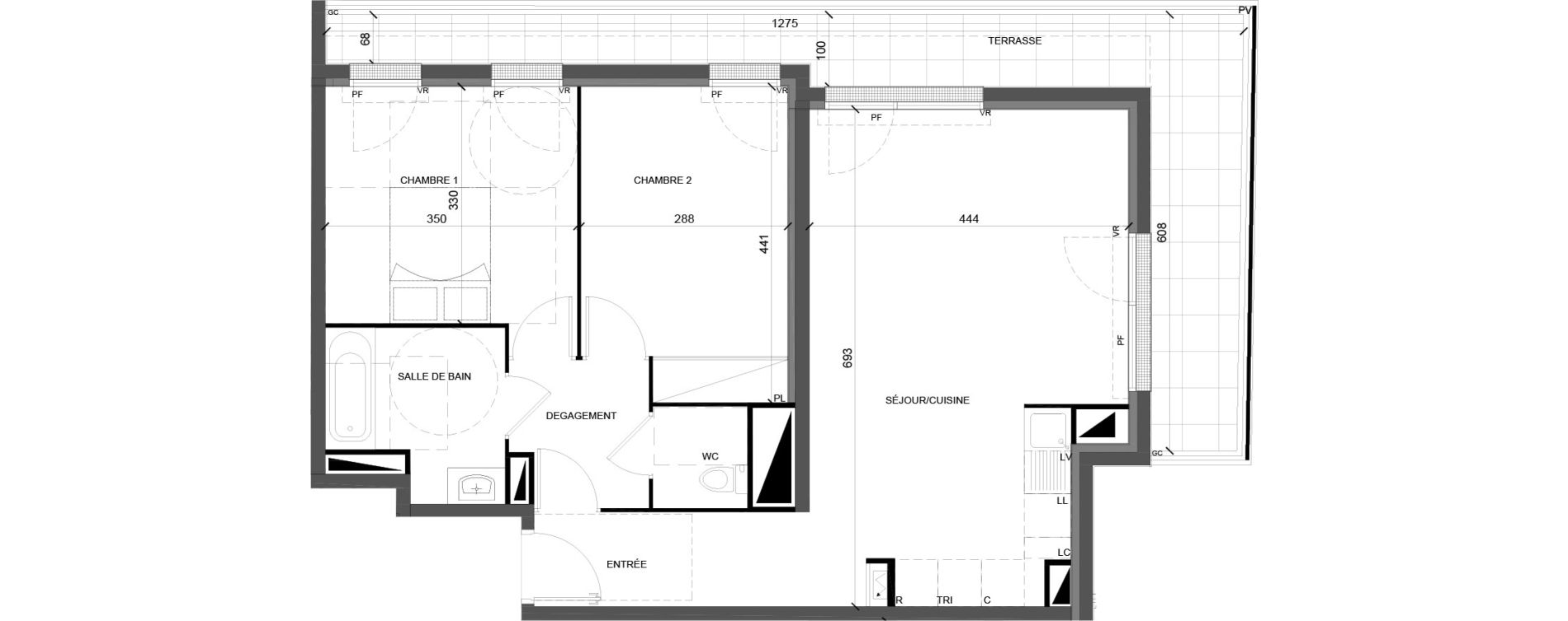 Appartement T3 de 67,97 m2 &agrave; Villiers-Sur-Marne Les ponceaux