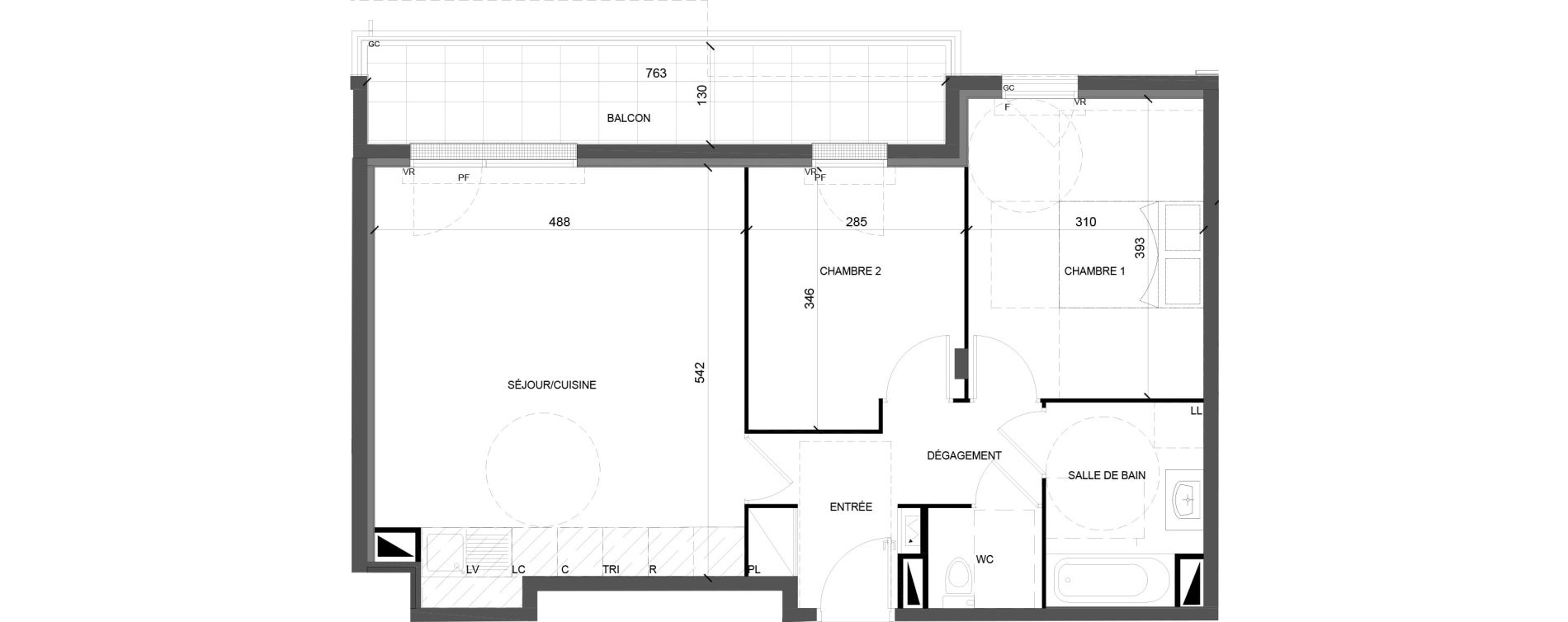 Appartement T3 de 62,29 m2 &agrave; Villiers-Sur-Marne Les ponceaux