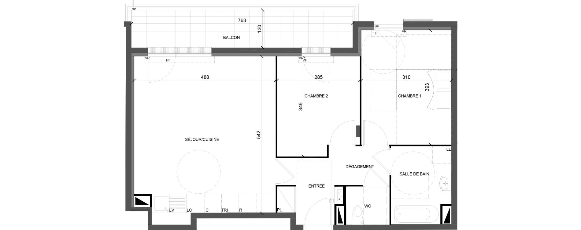 Appartement T3 de 62,29 m2 &agrave; Villiers-Sur-Marne Les ponceaux