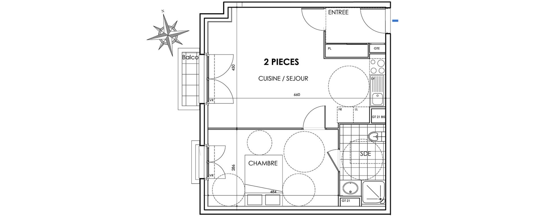 Appartement T2 de 46,70 m2 &agrave; Villiers-Sur-Marne Les perroquets
