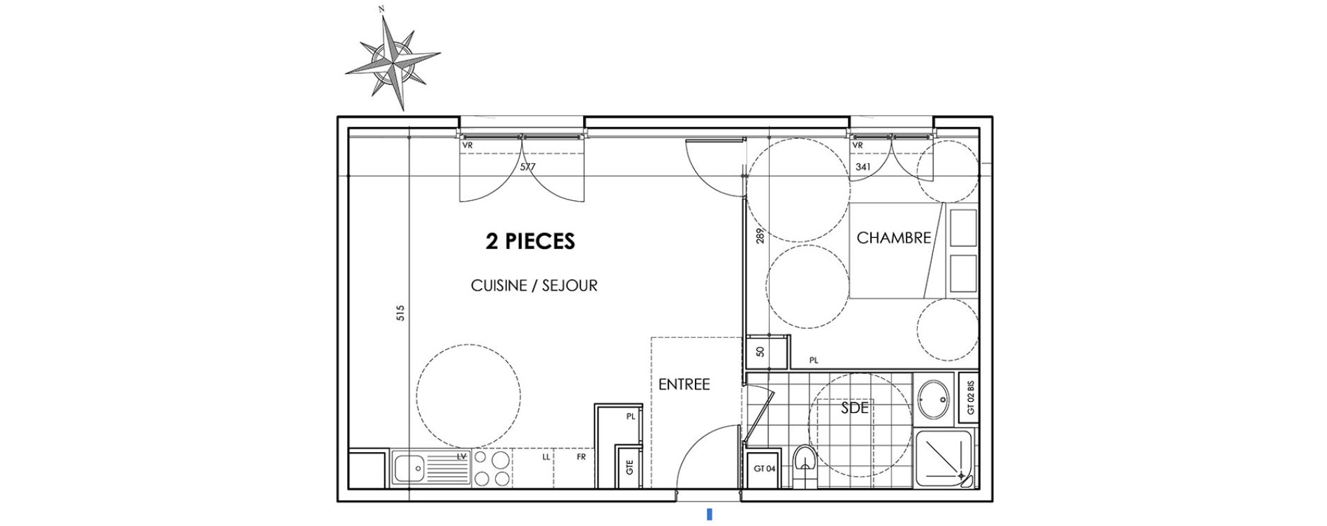 Appartement T2 de 45,70 m2 &agrave; Villiers-Sur-Marne Les perroquets