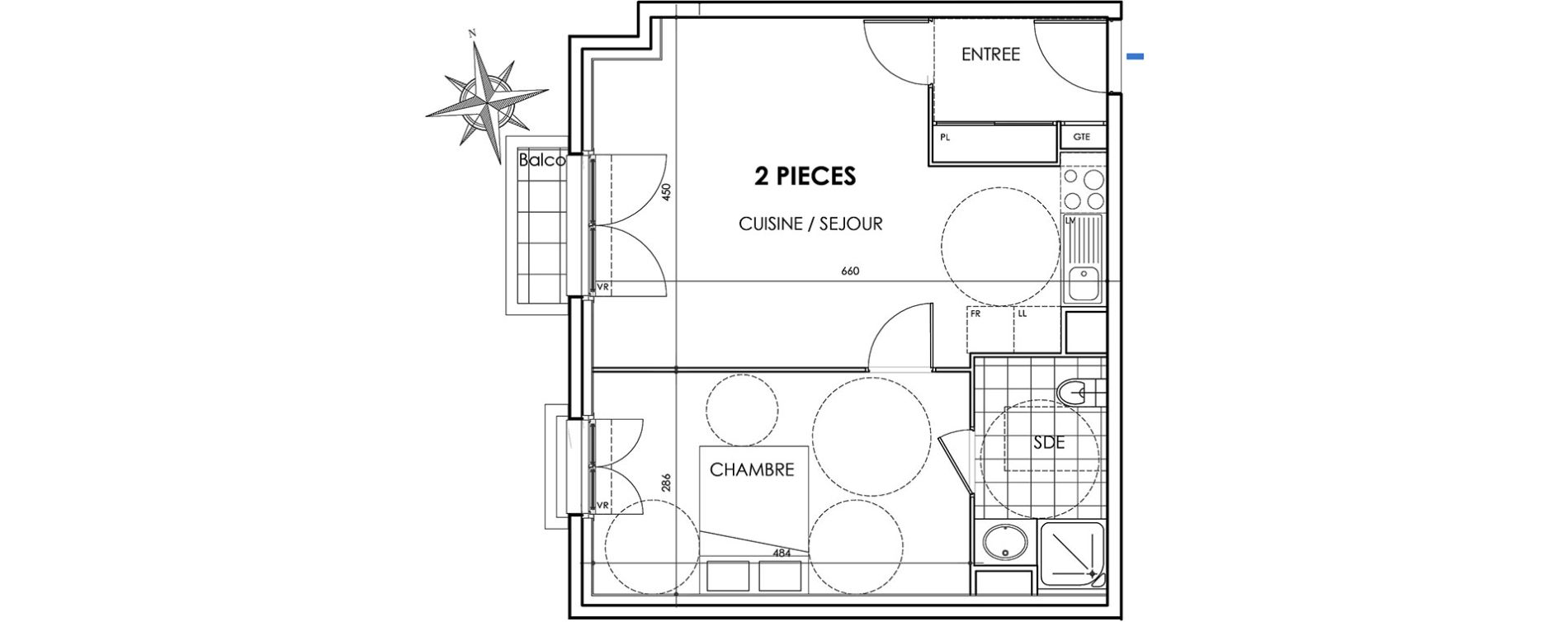 Appartement T2 de 46,80 m2 &agrave; Villiers-Sur-Marne Les perroquets