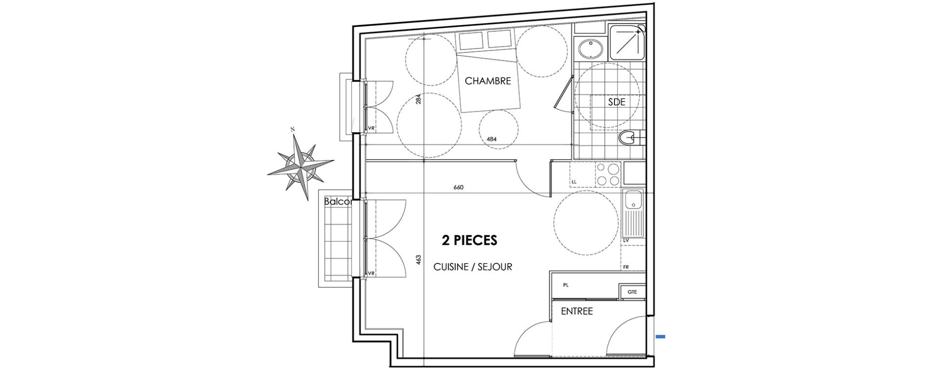 Appartement T2 de 49,00 m2 &agrave; Villiers-Sur-Marne Les perroquets