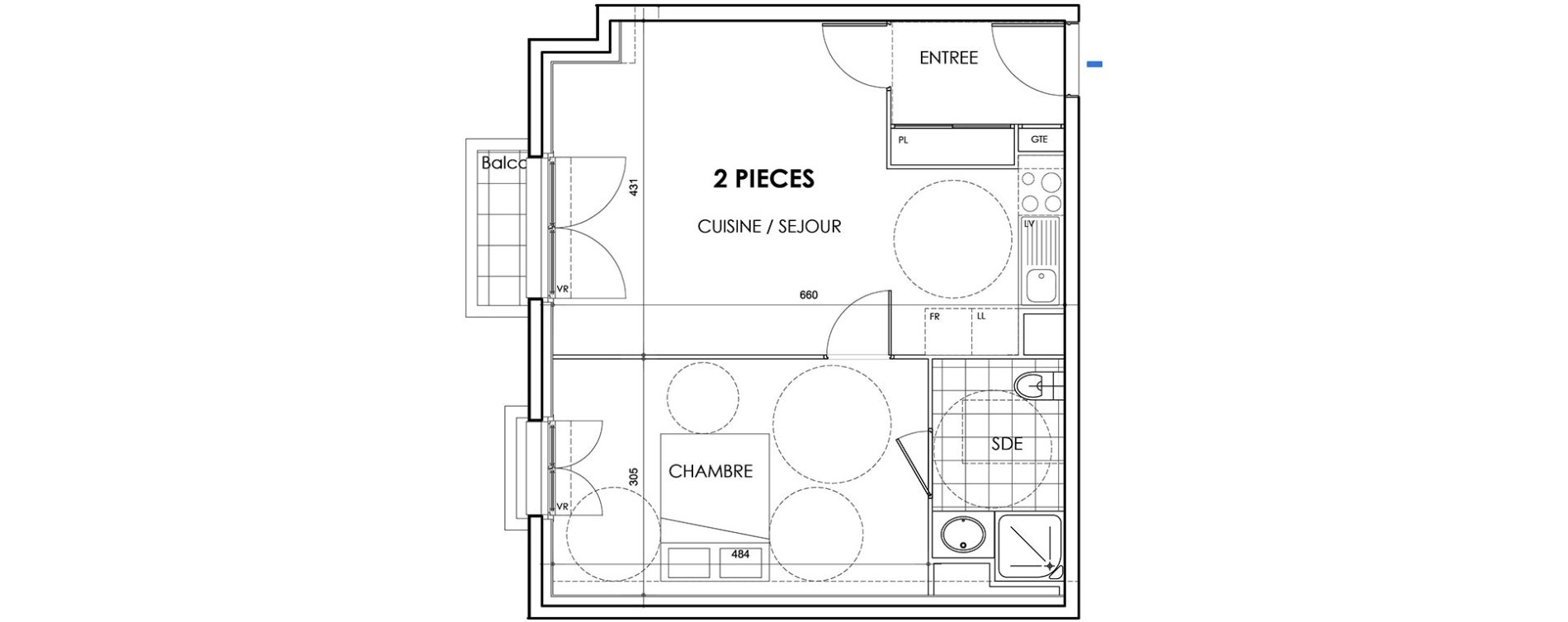 Appartement T2 de 45,45 m2 &agrave; Villiers-Sur-Marne Les perroquets