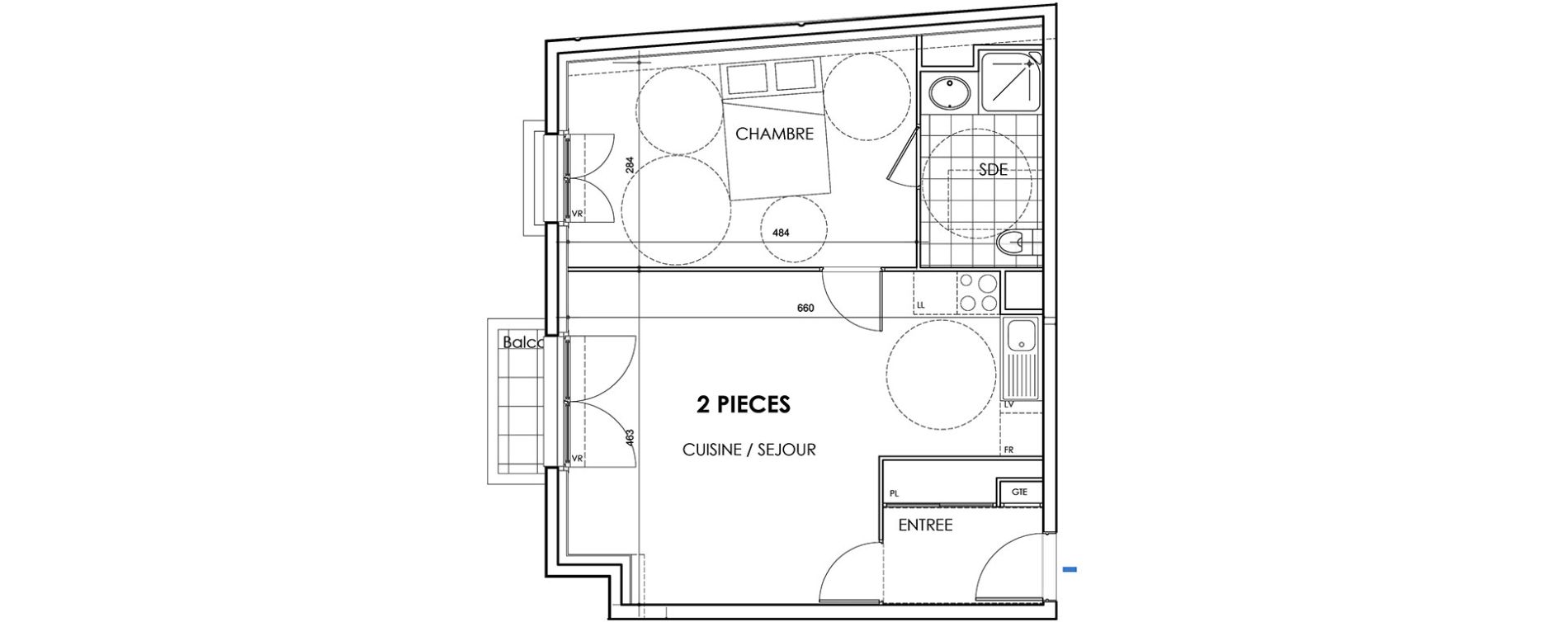 Appartement T2 de 47,50 m2 &agrave; Villiers-Sur-Marne Les perroquets