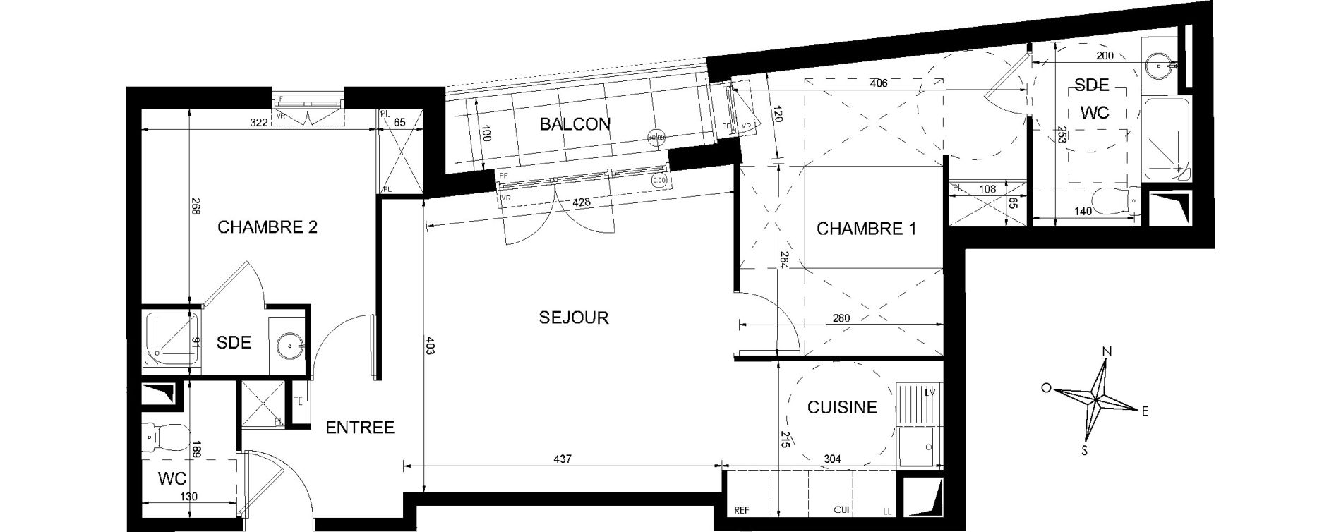 Appartement T3 de 63,68 m2 &agrave; Villiers-Sur-Marne Les perroquets
