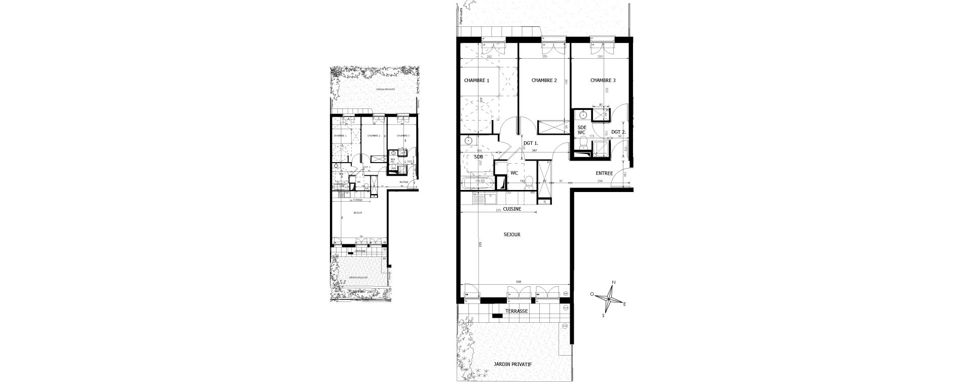 Appartement T4 de 84,09 m2 &agrave; Villiers-Sur-Marne Les perroquets