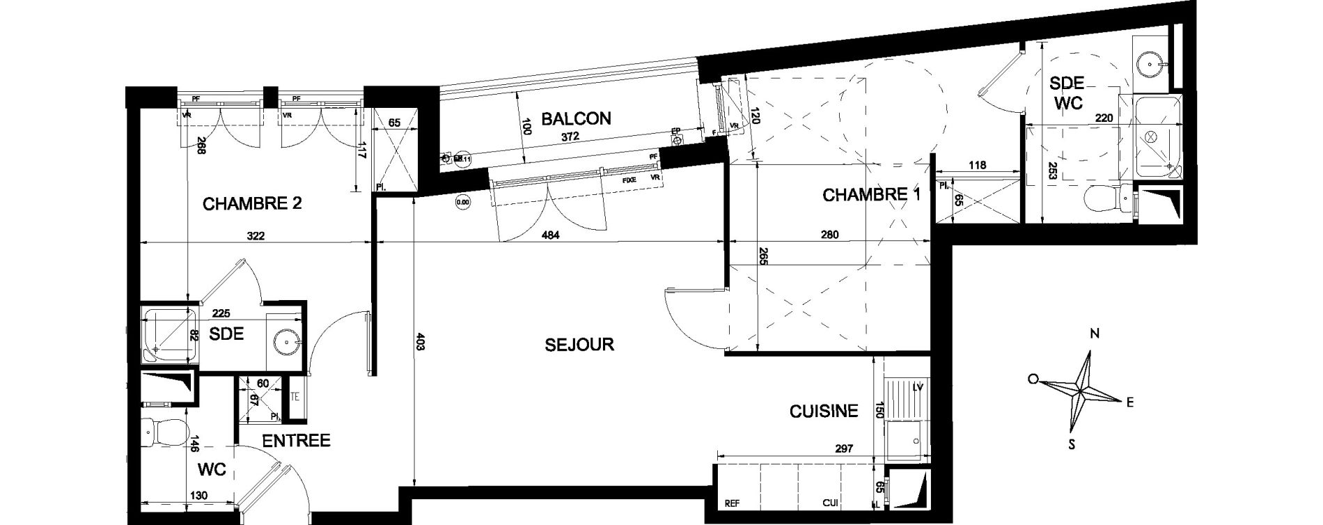 Appartement T3 de 63,77 m2 &agrave; Villiers-Sur-Marne Les perroquets