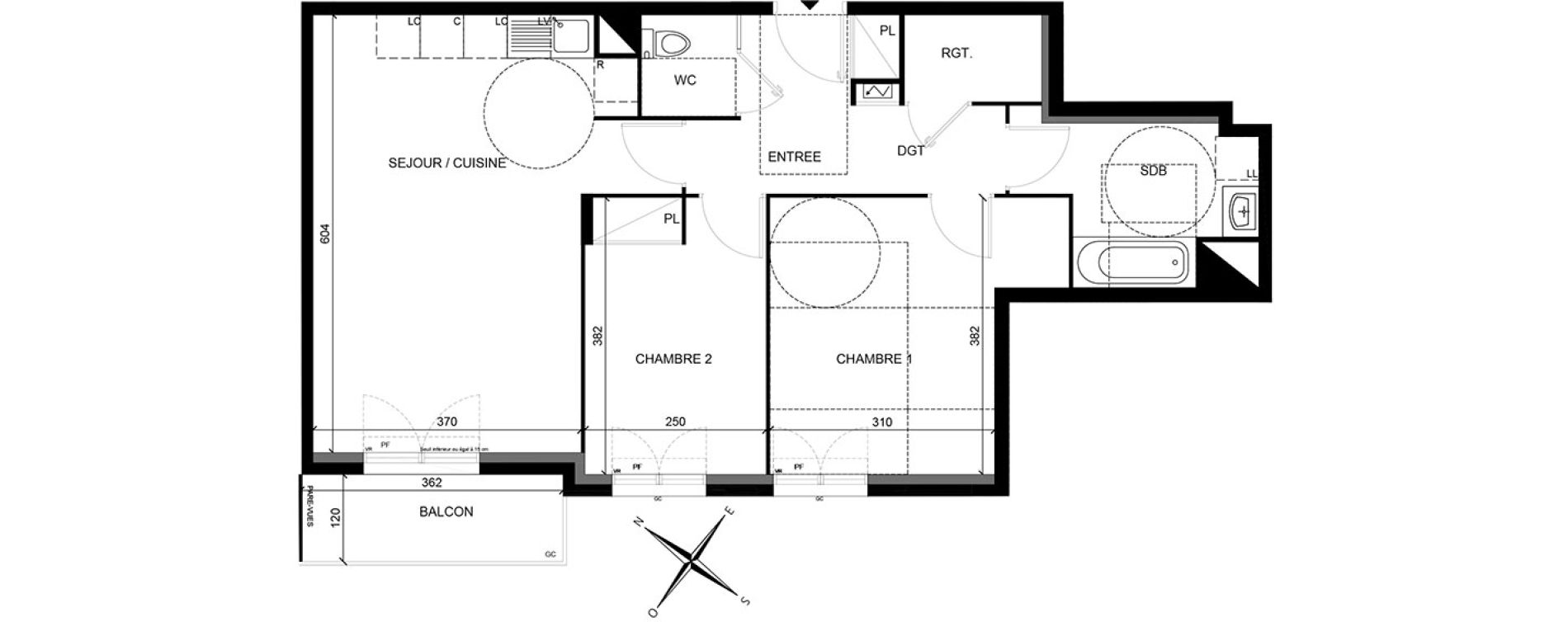 Appartement T3 de 65,15 m2 &agrave; Villiers-Sur-Marne Les perroquets