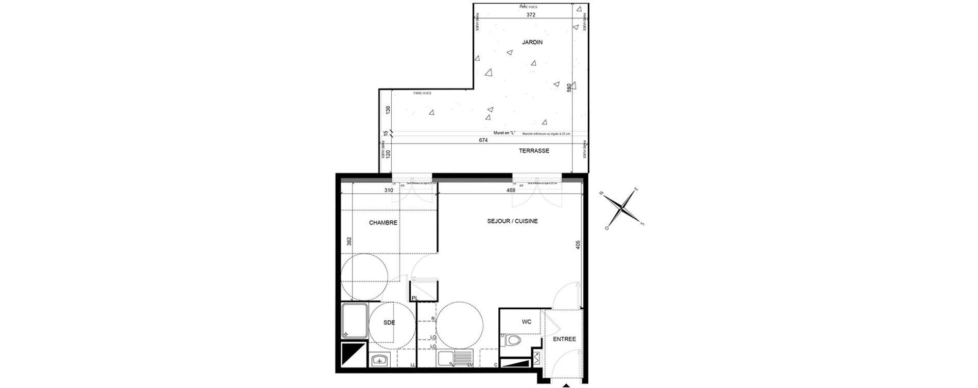 Appartement T2 de 45,28 m2 &agrave; Villiers-Sur-Marne Les perroquets