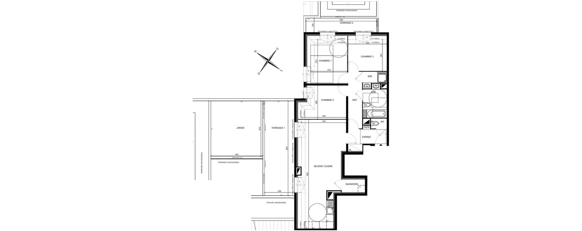 Appartement T4 de 83,06 m2 &agrave; Villiers-Sur-Marne Les perroquets