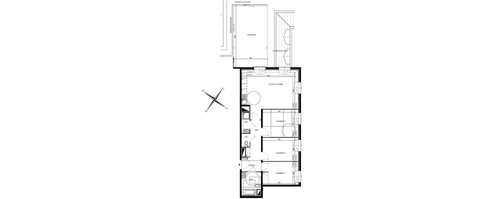 Appartement T4 de 76,91 m2 &agrave; Villiers-Sur-Marne Les perroquets