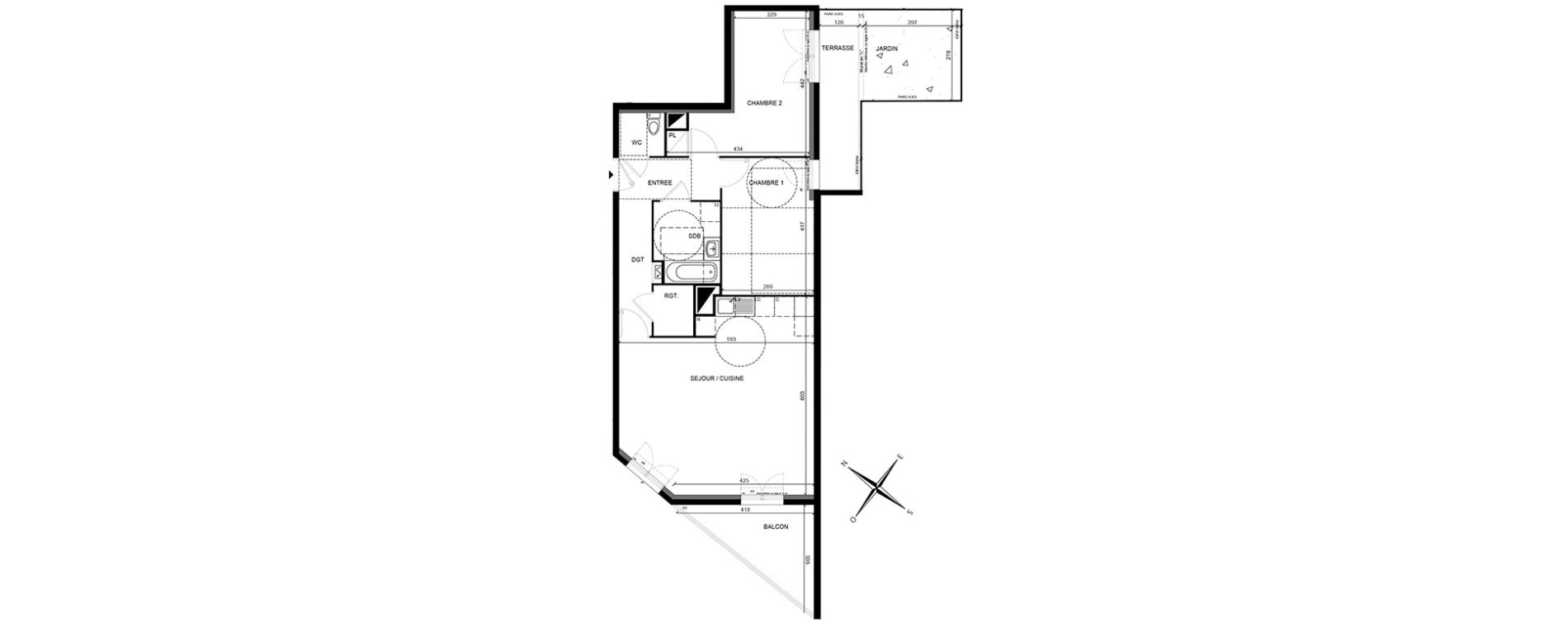 Appartement T3 de 72,00 m2 &agrave; Villiers-Sur-Marne Les perroquets
