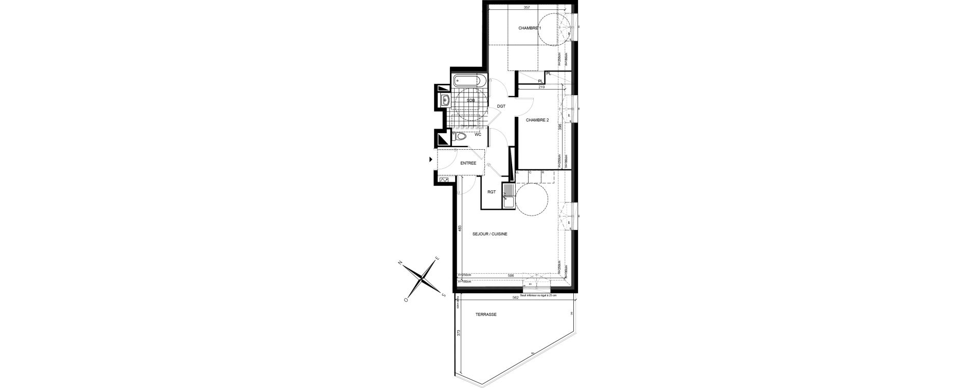 Appartement T3 de 62,48 m2 &agrave; Villiers-Sur-Marne Les perroquets