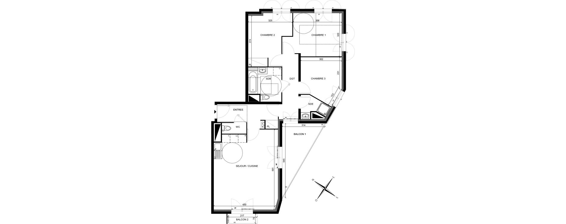 Appartement T4 de 81,36 m2 &agrave; Villiers-Sur-Marne Les perroquets