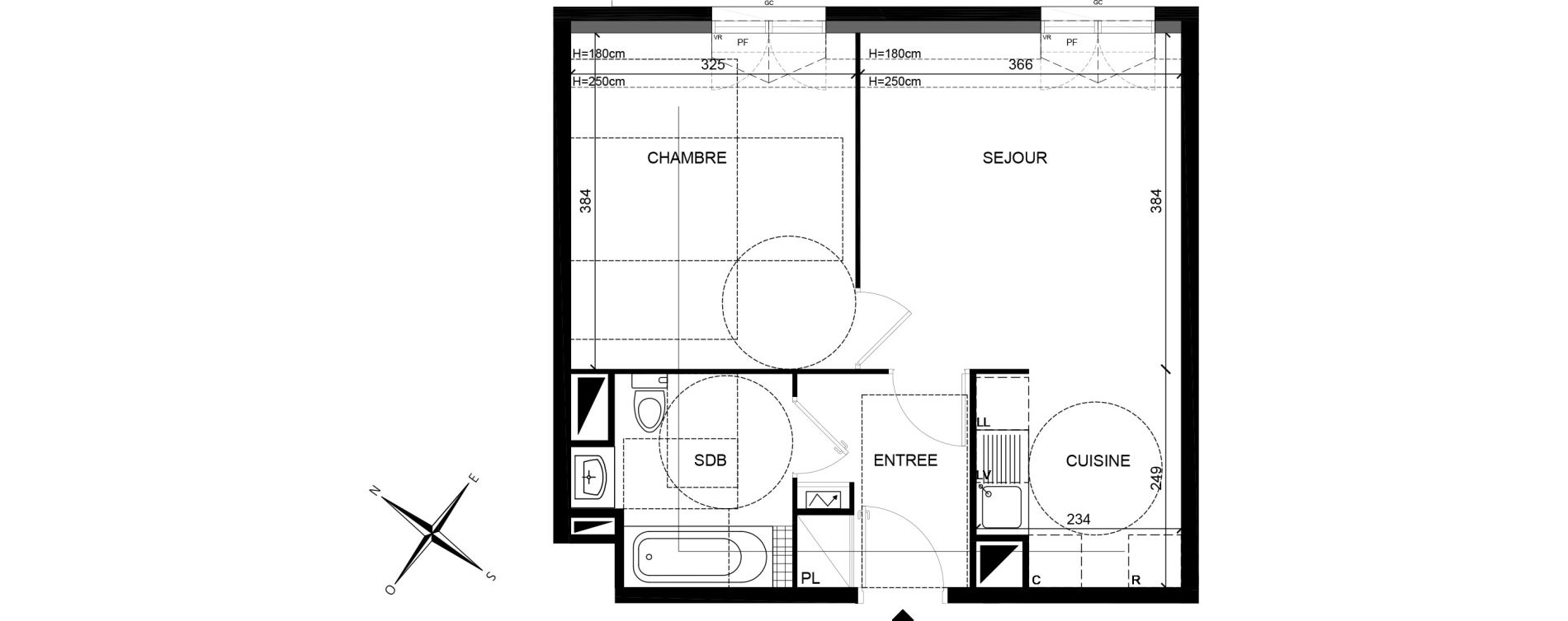 Appartement T2 de 41,00 m2 &agrave; Villiers-Sur-Marne Les perroquets