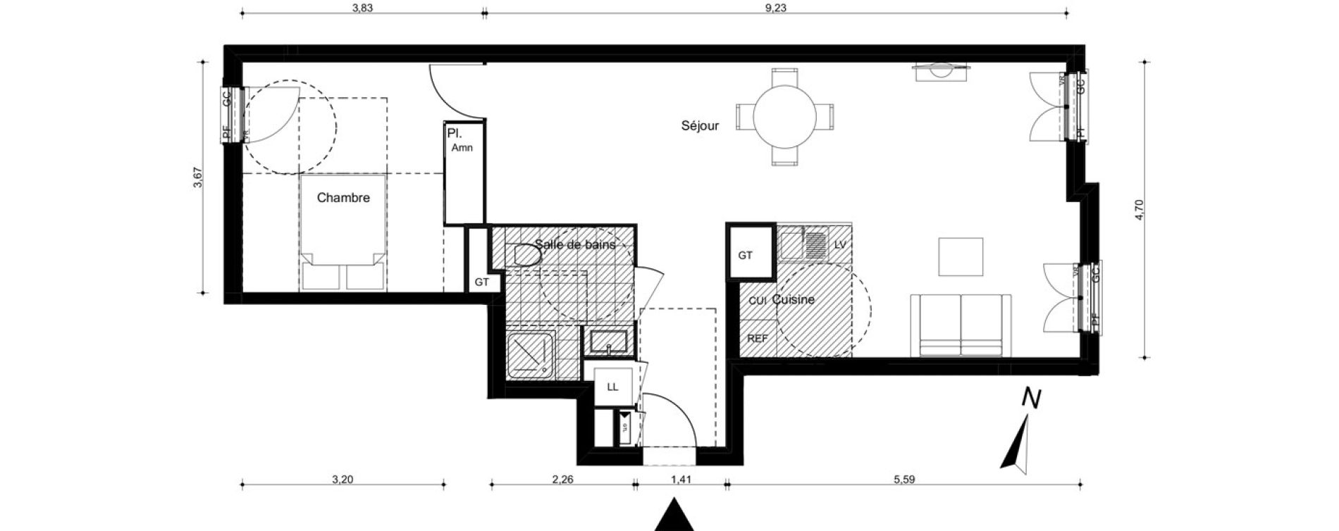 Appartement T2 de 58,95 m2 &agrave; Villiers-Sur-Marne Le cheteau