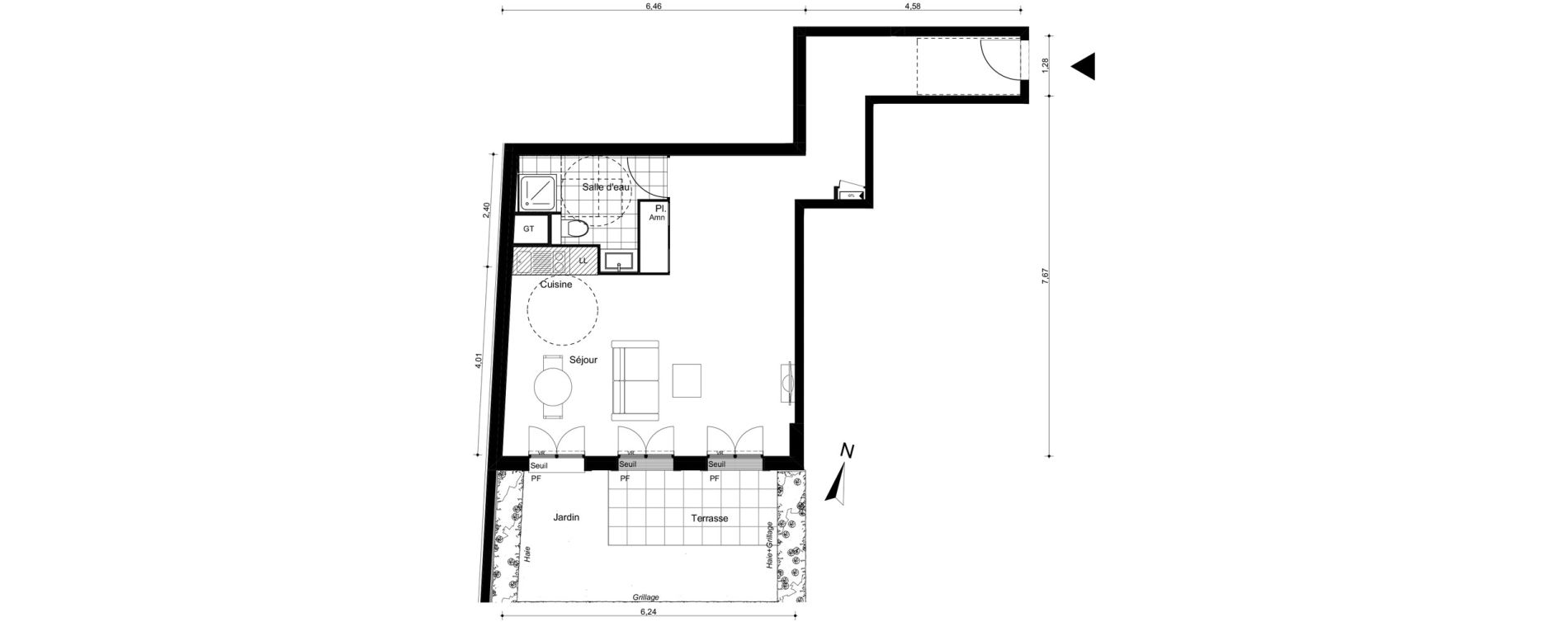 Appartement T1 de 46,68 m2 &agrave; Villiers-Sur-Marne Le cheteau