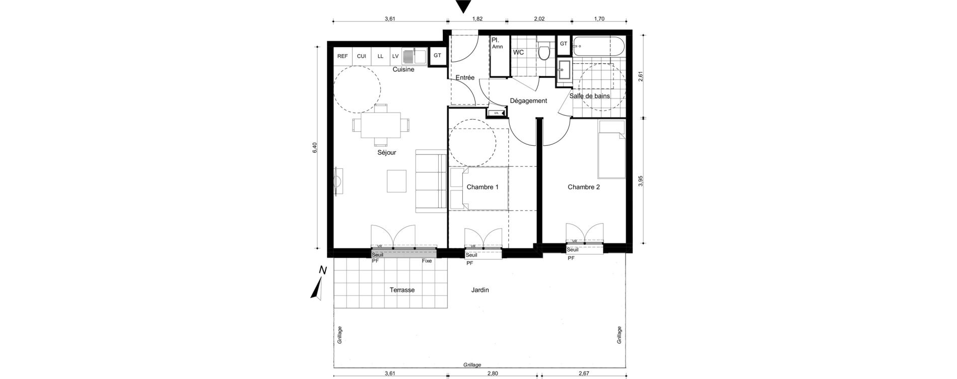 Appartement T3 de 58,66 m2 &agrave; Villiers-Sur-Marne Le cheteau