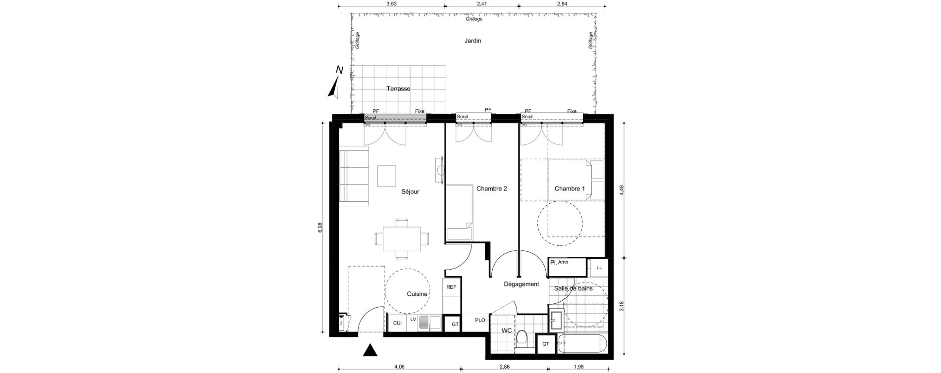 Appartement T3 de 62,91 m2 &agrave; Villiers-Sur-Marne Le cheteau