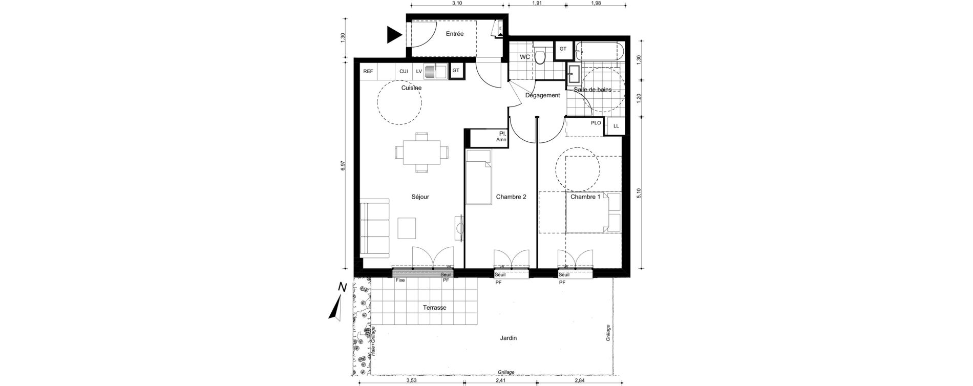 Appartement T3 de 66,91 m2 &agrave; Villiers-Sur-Marne Le cheteau