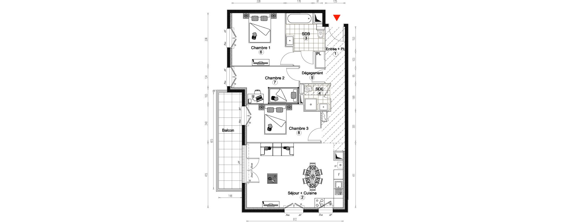 Appartement T4 de 77,27 m2 &agrave; Villiers-Sur-Marne Le cheteau